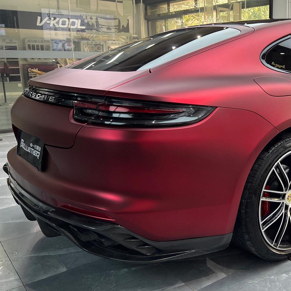 18m PET Super Removable Ghost Chrome Matte Metallic Romanee Red Waterproof PVC Car Vinyl Wrapping PPF Films