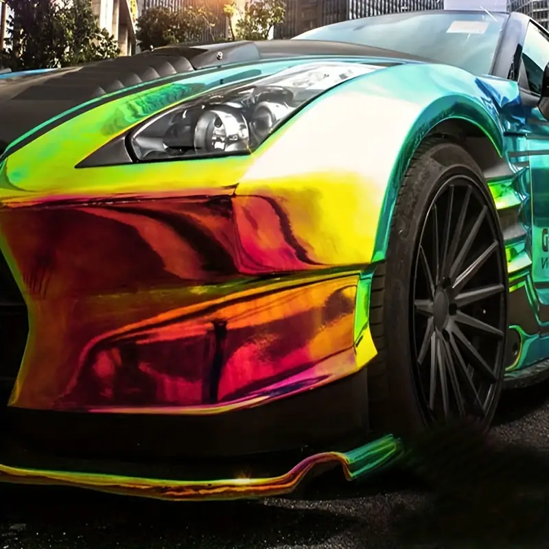 Calise Vinyl Rainbow Electroplating Color Changing Film Car Motorcycle Electric Vehicle Wrap Roll Shape Foot Pedal Application