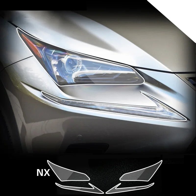 Car Front Headlamp Film for Lexus NX NX200 NX300 2014-2022 Tpu Transparent Protective Film Exterior Headlight Strips Car Sticker