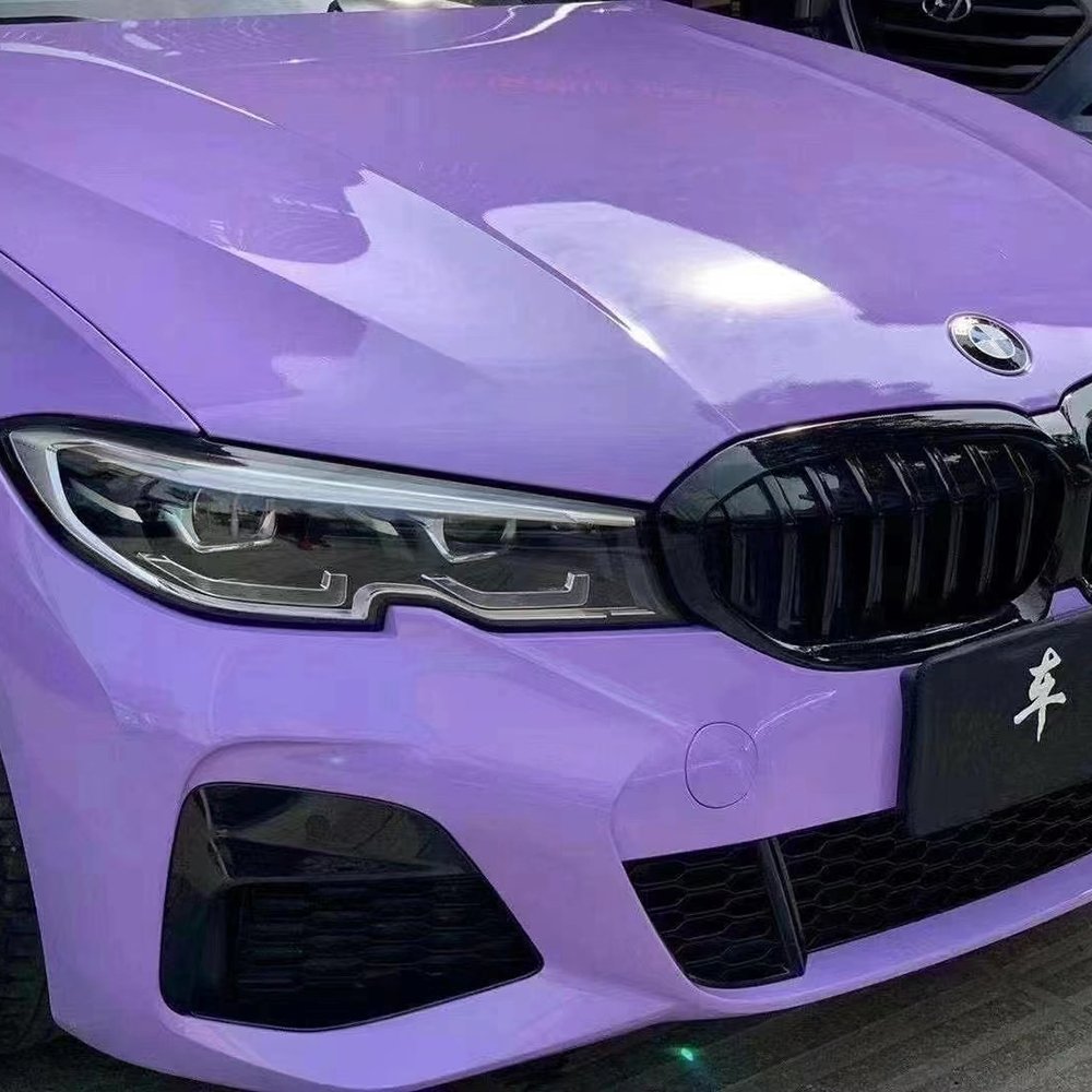 TSAUTOP good quality 1.52*18m Lavender purple Super Glossy Crystal car wrap film wrap sticker vinyl decals
