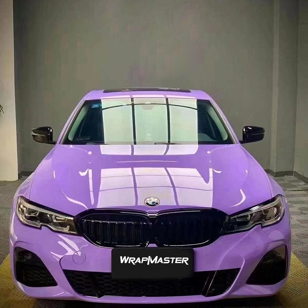 TSAUTOP good quality 1.52*18m Lavender purple Super Glossy Crystal car wrap film wrap sticker vinyl decals