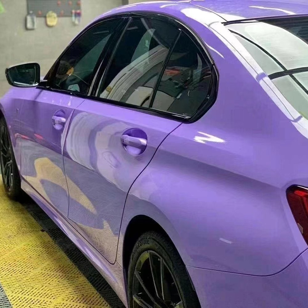 TSAUTOP good quality 1.52*18m Lavender purple Super Glossy Crystal car wrap film wrap sticker vinyl decals