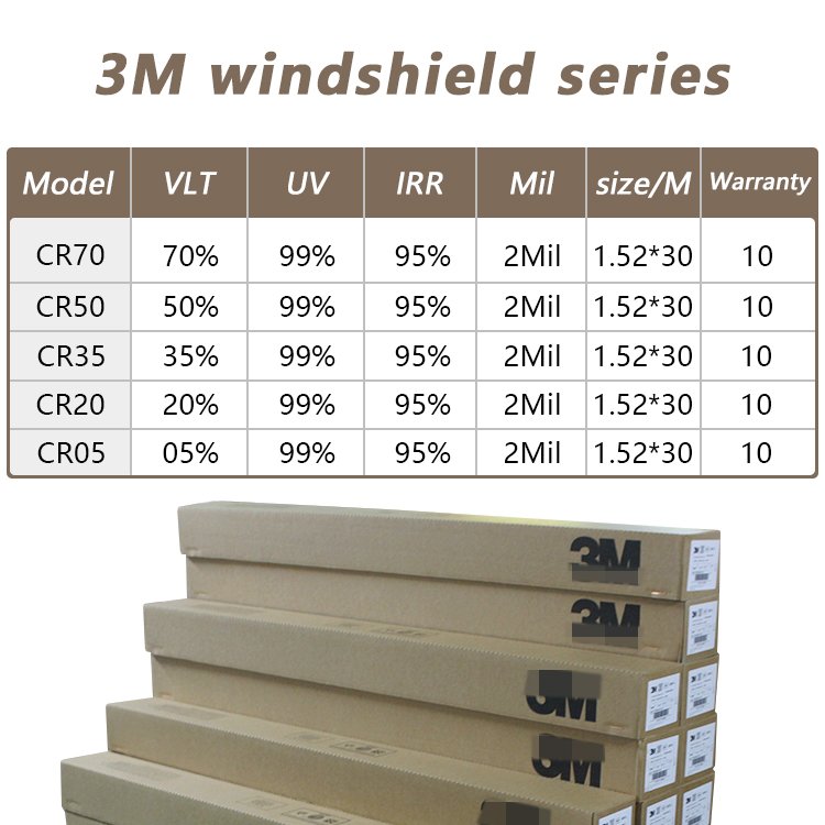 3m Insulation Window Tint Film black 15% Nano Ceramic Tints car Window Films CR70 High quality automobile membrane 1.52*30M