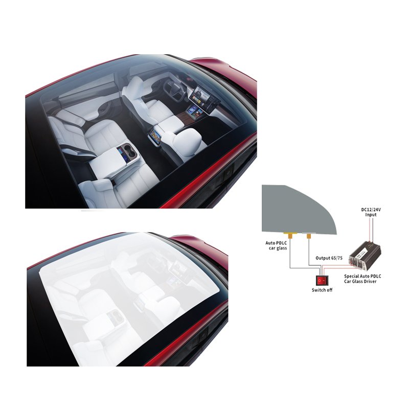 0.12 MM Smart PDLC Film 12 V Self Adhesive Switchable Electricpdlc PDLC Smart Film Black For Car Sunroof/Window