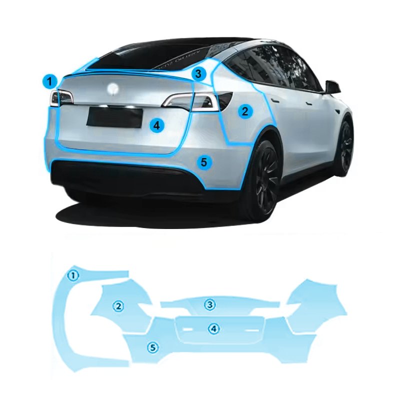 TPU PPF pre-cut car film for various parts Self-repairing anti-fouling transparent film for Tesla Model Y 2020-2024