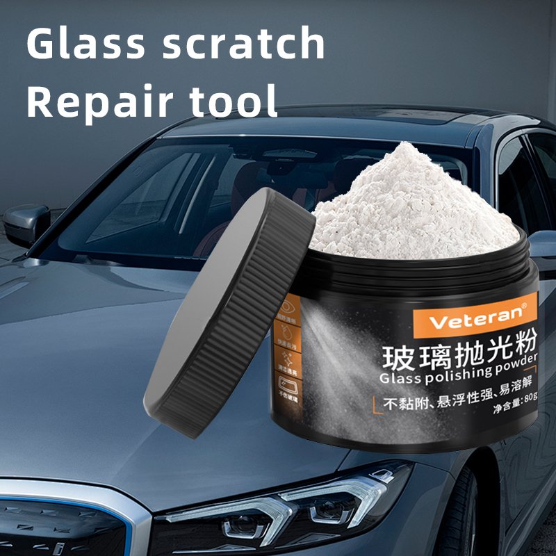 Car Glass Polishing Powder 80g Quickly Removethe Oil Film Polishing Powder For Car Glass Scratch Repair Tool