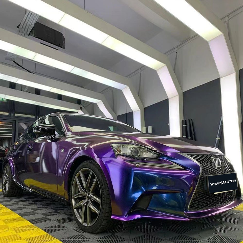 TSAUTOP 1.52*18m Air Free Bubbles Glossy Diamond Vehicle Wrapping Film Car Vinyl Stickers Car Wraps