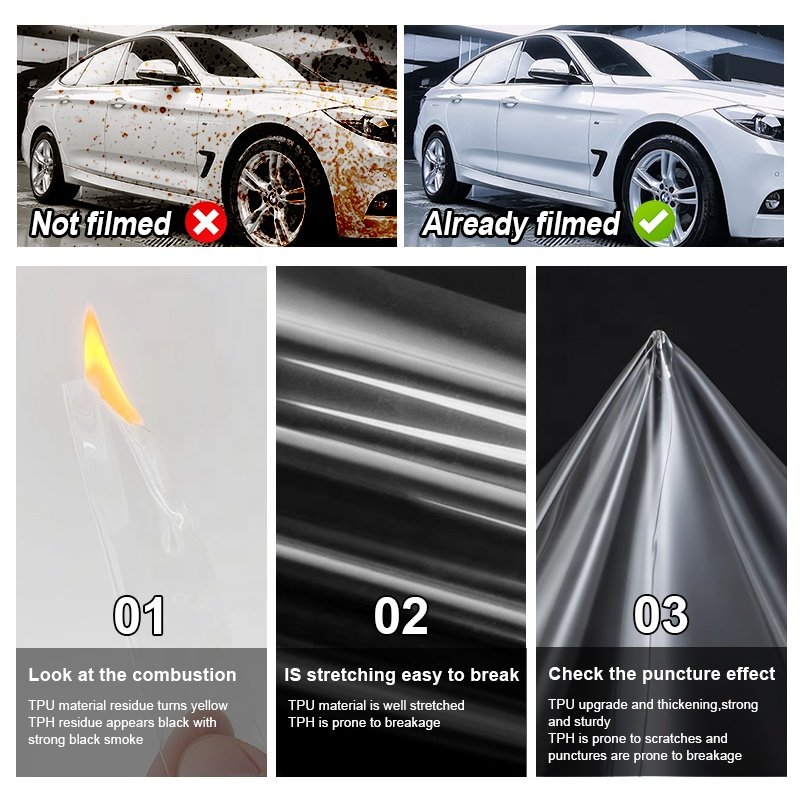 Hot Sales Self Repair Car Body Film TPU Matte Black Best PPF Protection Film Car Protective Film