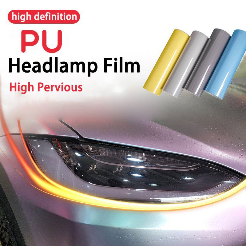 0.3*10m PU Material Car Lamp Smoke Fog Light Taillight Tint Led Headlights Car Headlight Tint Film Vinyl Sticker