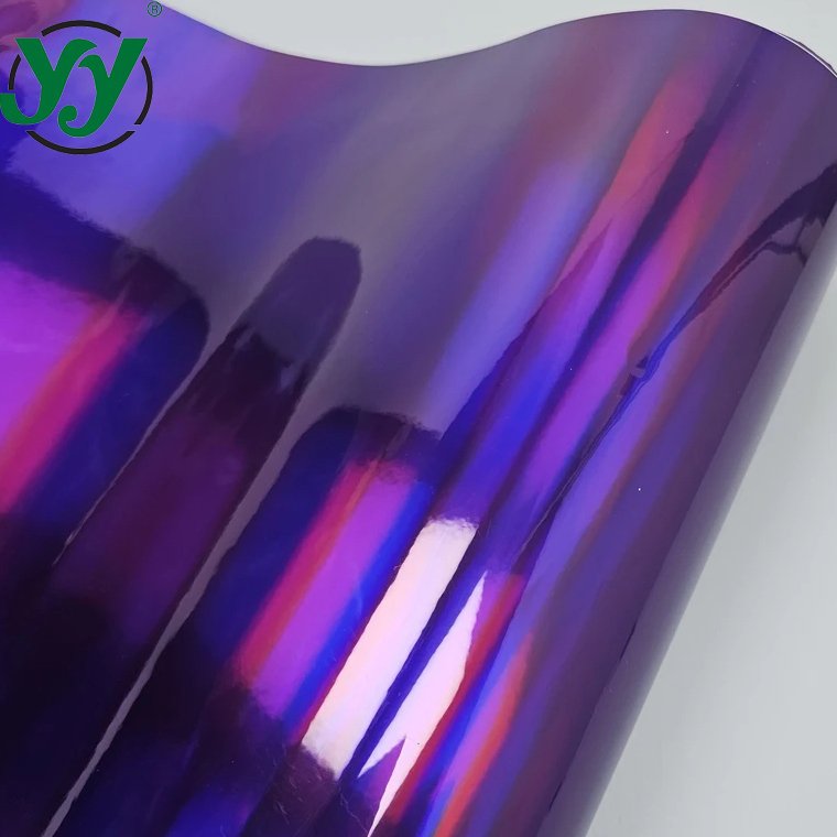Car Wrap Vinyl High Glossy Holographic purple Vinyl Wrap Chrome Vinyl Accessories for Vehicles Car Film Cover