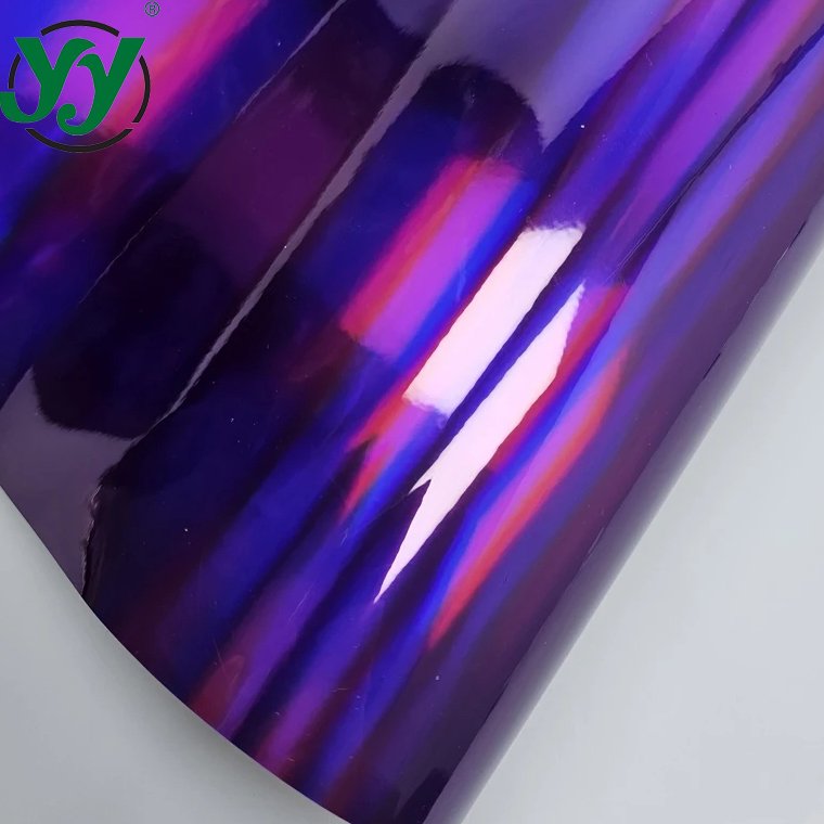 Car Wrap Vinyl High Glossy Holographic purple Vinyl Wrap Chrome Vinyl Accessories for Vehicles Car Film Cover