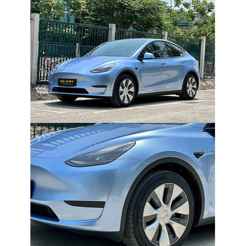 Color Ppf Film Colored Color Change Vinyl Wrap Protection Sticker Super Bright Metallic Green Mist Blue For Car Body