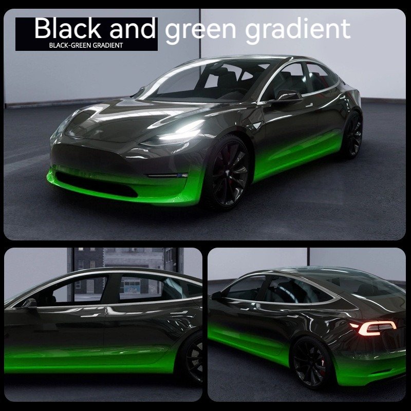 Car change film up and down gradient series pink yellow purple green personality modified car painted car film sticker