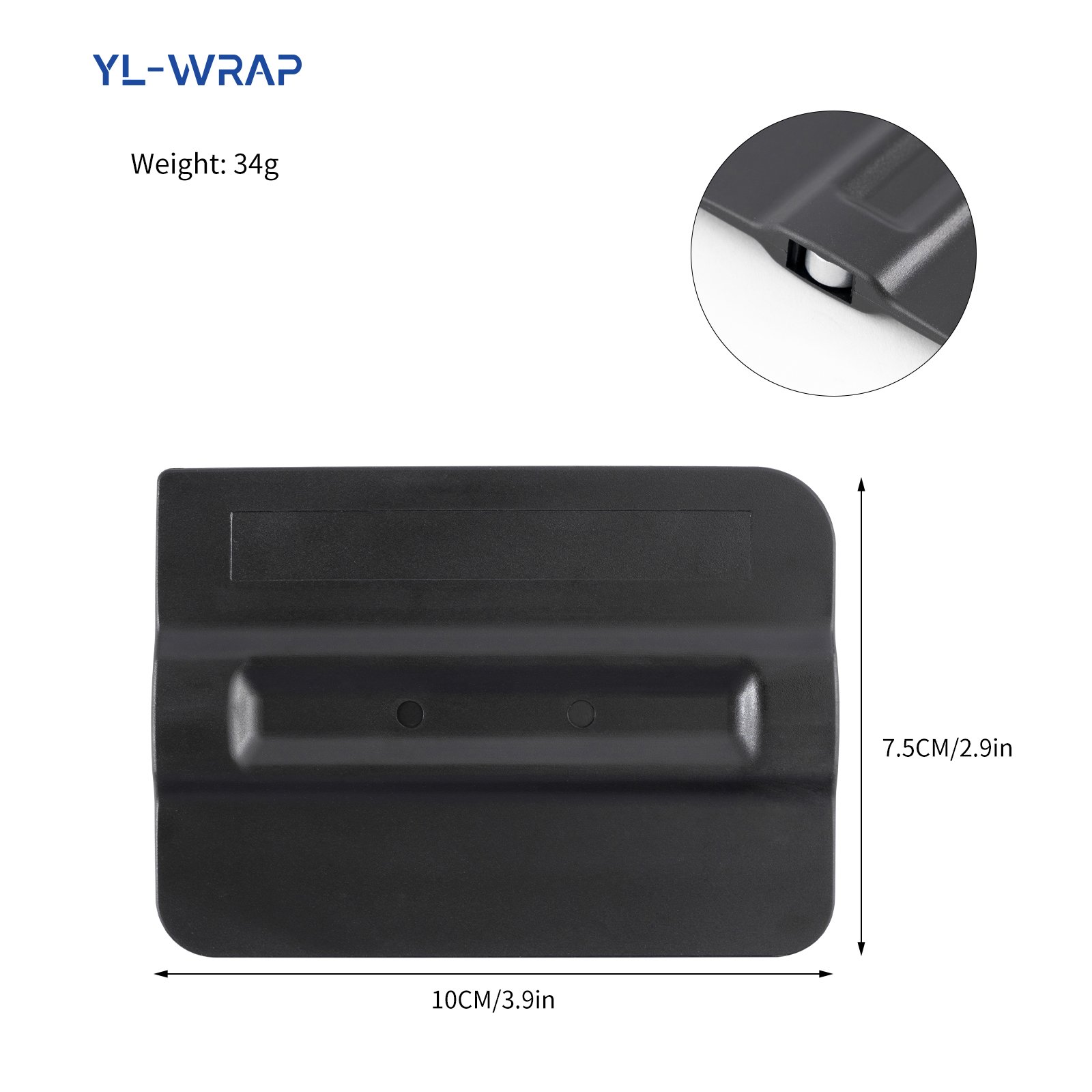 Good Quality Black Plastic magnetic Squeegee Car Wrap Tools Tint Squeegee for Car Body Wrap