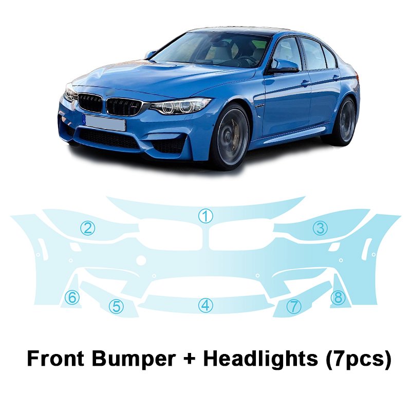For BMW M3 Sedan CS F80 2014-2019 pre-cut film TPU PPF pre-cut car film anti-scratch self-repairing transparent film
