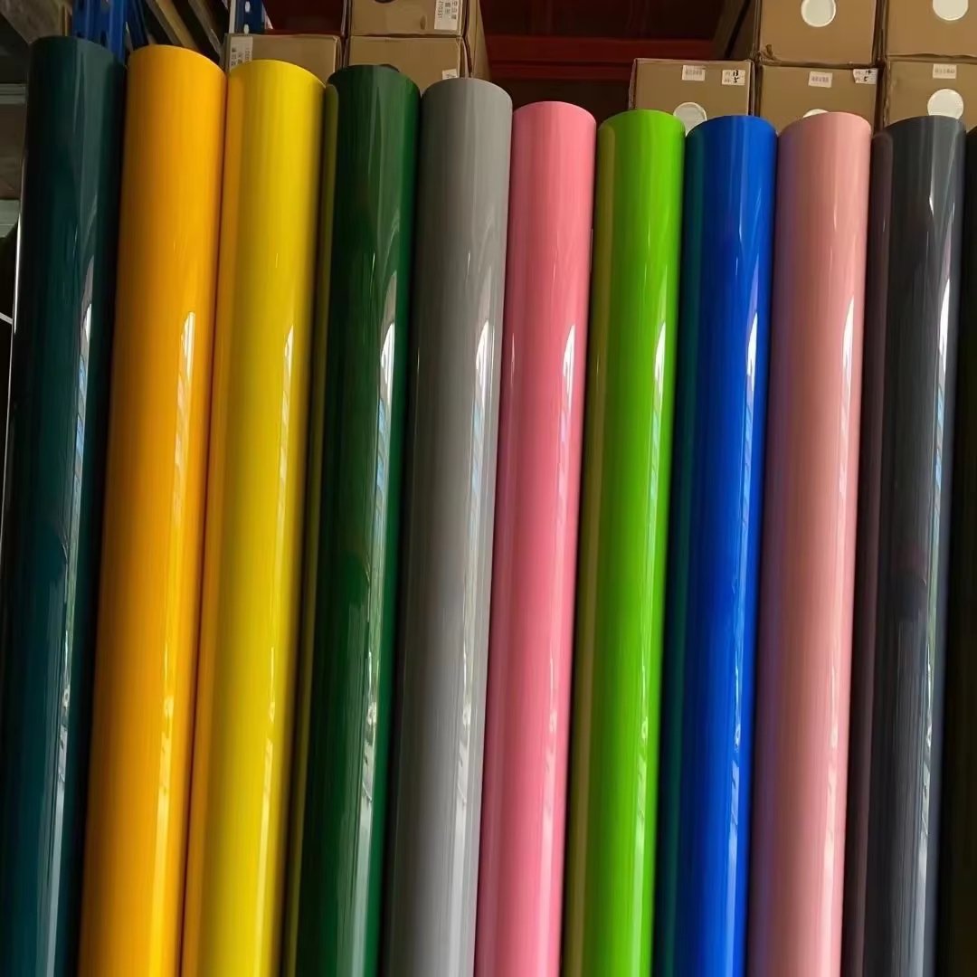 Hot Selling High 3 layers Gloss Black Color Changing Film PVC glossy black Car Wrap Films Color Change Foil Car Wrapping Film