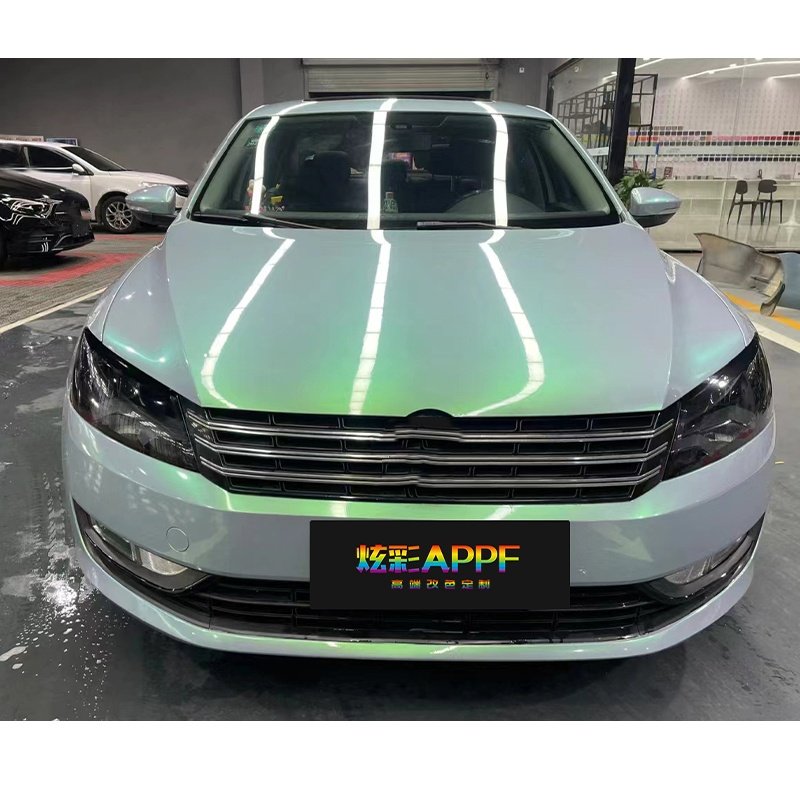 New Trend Colorful Color Change Film Vinyl Glossy Car Film Sticker Series Two-Tone Dream Turquoise Green For Car Body