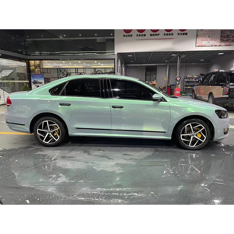 New Trend Colorful Color Change Film Vinyl Glossy Car Film Sticker Series Two-Tone Dream Turquoise Green For Car Body