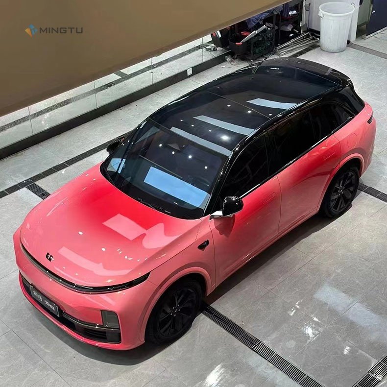 Mingtu Manufacturer alcantara COLOR CHANGING Film Glossy Color Car Films Auto Car Sticker Wrap Vehicle car Wrap Vinyl