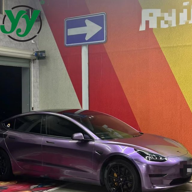 High Glossy Liquid Metal Ovilla Purple Wrapping Foil Vinyl Stickers Filmr Adhesive Vinyl for Motorcycle Sticker Wrap
