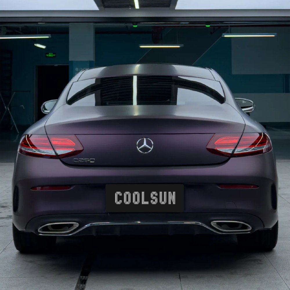 COOL SUN Gloss PET Liner Matte Magic Black Purple Vinyl Car Film For Vehicle Truck Body Wrapping