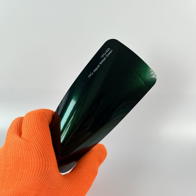 TPU Jaguar British Green tpu color ppf sample booklet color ppf dry install color ppf film for cars