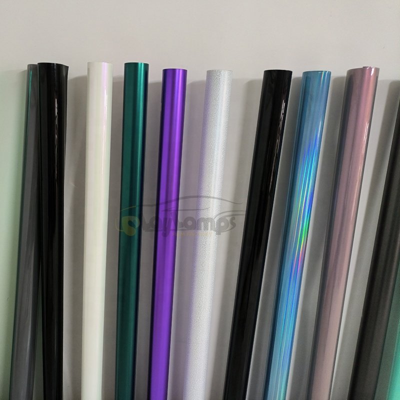 Wholesale Pet Crystal cherry blossom powder color changing automotive film High Glossy Stickers Wrap Car Films