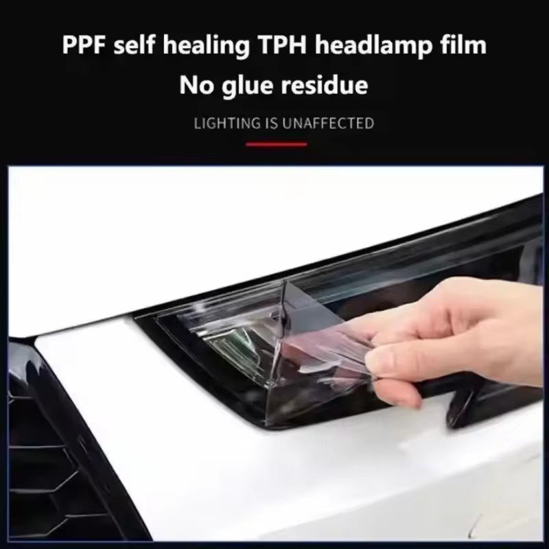 High Quality 30cm*10m Glossy PET Protective Film Package Low Price Car Light Color Window Film for Headlights and Taillights