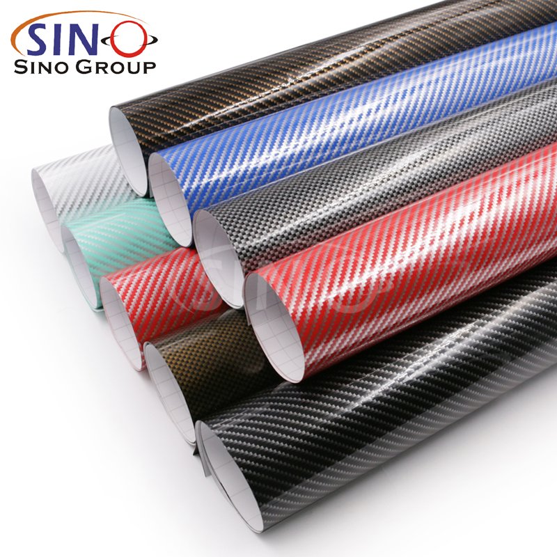 Amazing Quality Air Bubble Removable 2D 3D 4D 5D 6D 7D White-Silver Gold-Black Small Textured Carbon Fiber Sticker For CROWN