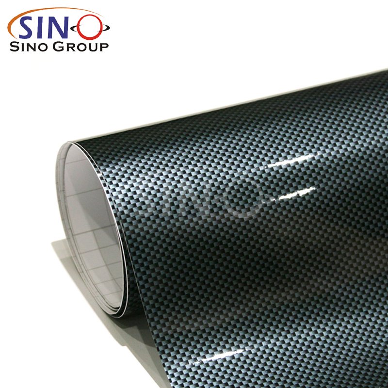 Amazing Quality Air Bubble Removable 2D 3D 4D 5D 6D 7D White-Silver Gold-Black Small Textured Carbon Fiber Sticker For CROWN