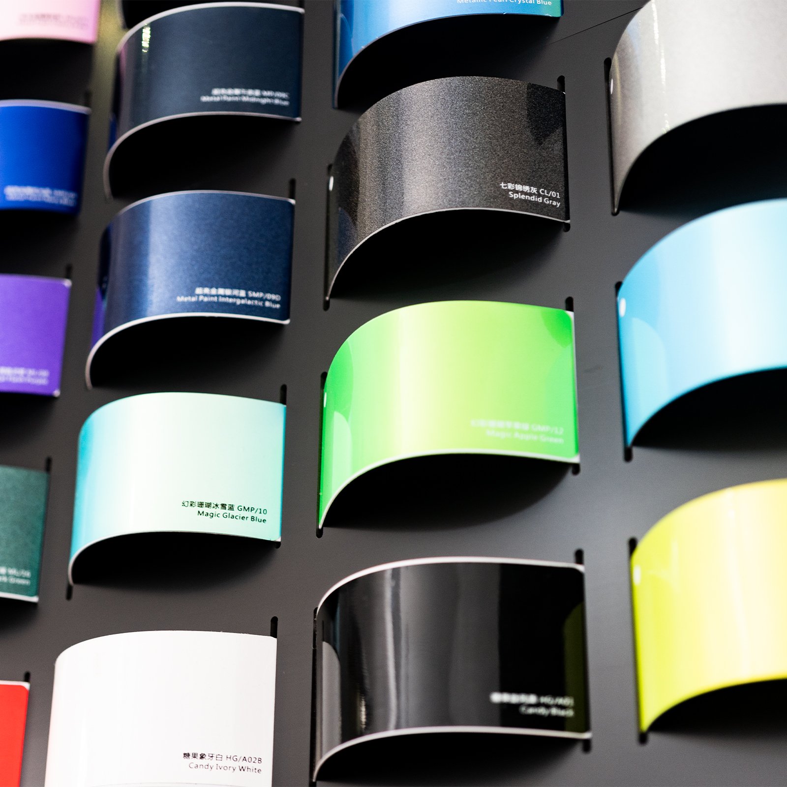 Good Quality Car Wrap Tools Color Change Film Spray Paint Film Card Display Board Color Change Film Color Display Wall