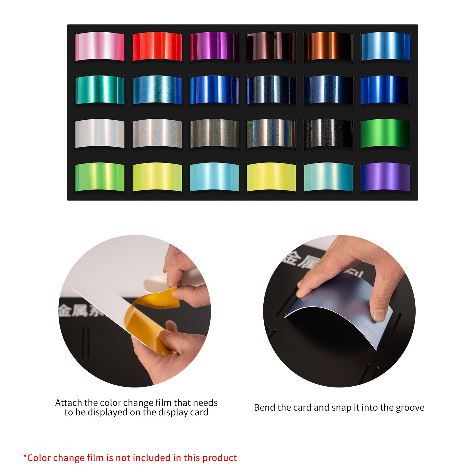 Good Quality Car Wrap Tools Color Change Film Spray Paint Film Card Display Board Color Change Film Color Display Wall