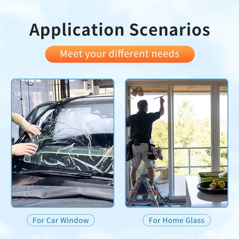 Korean Quality Nano Ceramic Car Window Tint Film Roll UV Protection Black Tinted Film For Car Darkness Uv Car Film