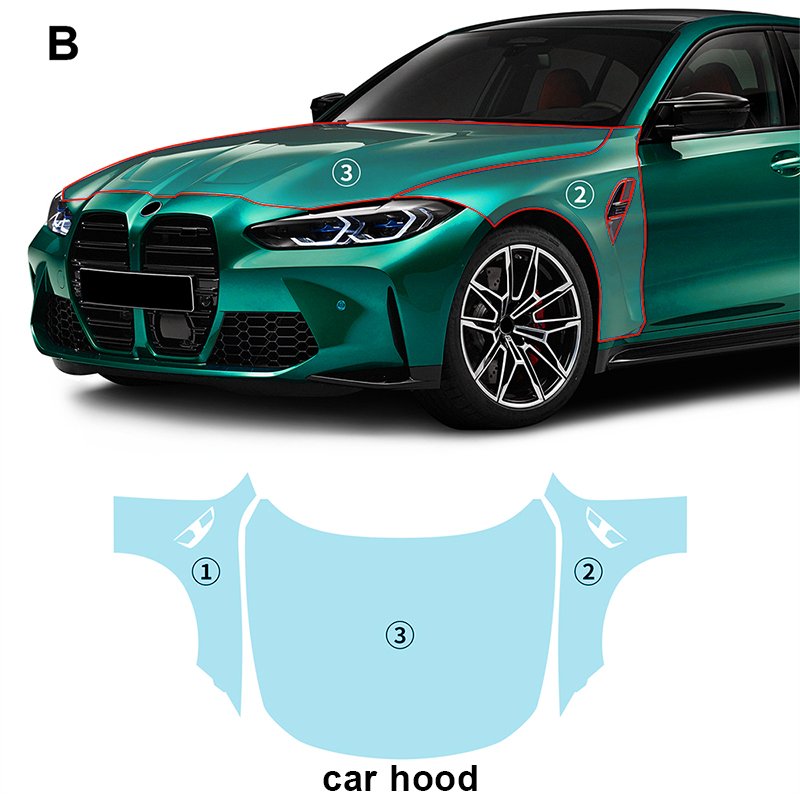 For BMW M3 G80 SedanM each part of the film TPU PPF pre-cut car anti-scratch self-healing transparent paint protective film