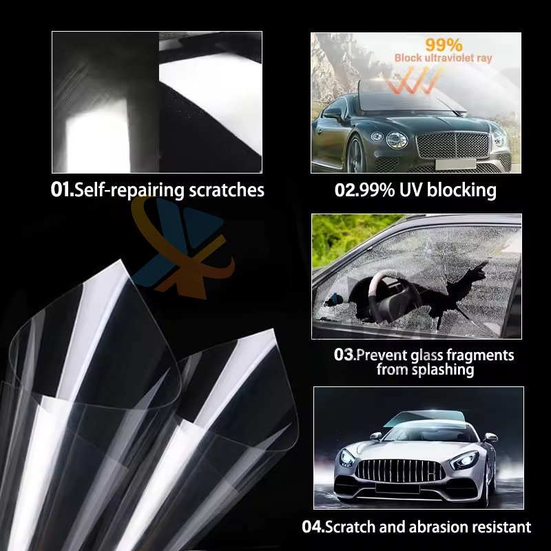 Yuxin Anti Scratch Ultra Shield Protective Gloss Clear Self Healing TPU Glass Shield ppf Car Windshield Protection Film