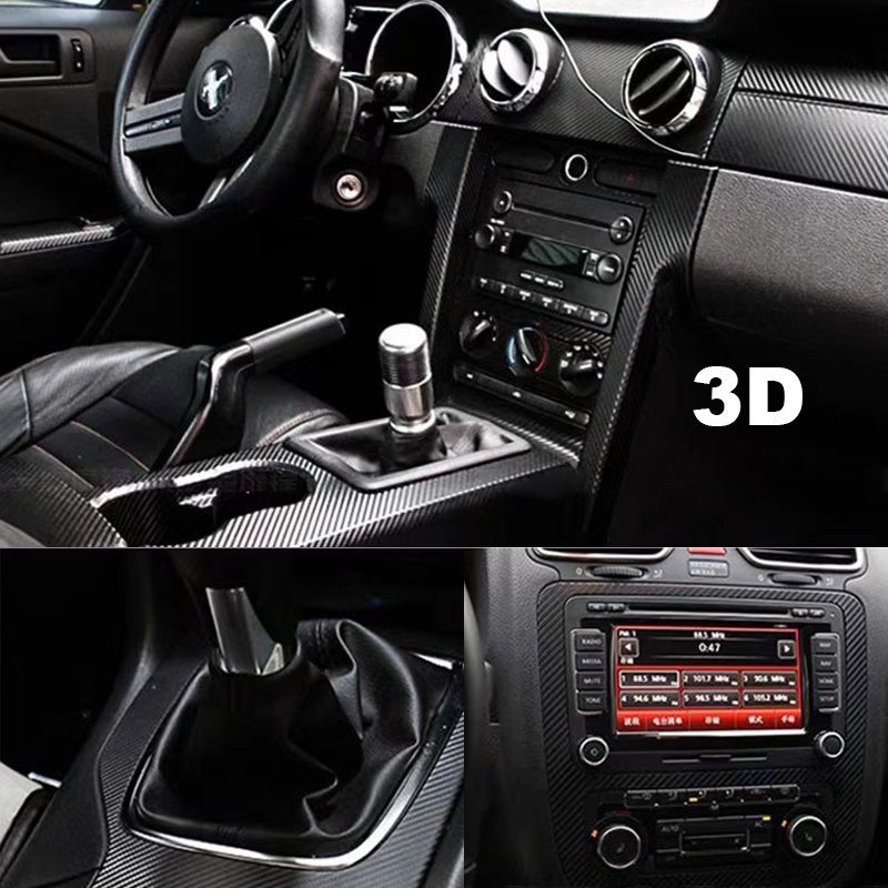 1.52m*1m Car PVC black 3D 4D 5D 6D carbon fiber color changing film waterproof and scratch-resistant full body film