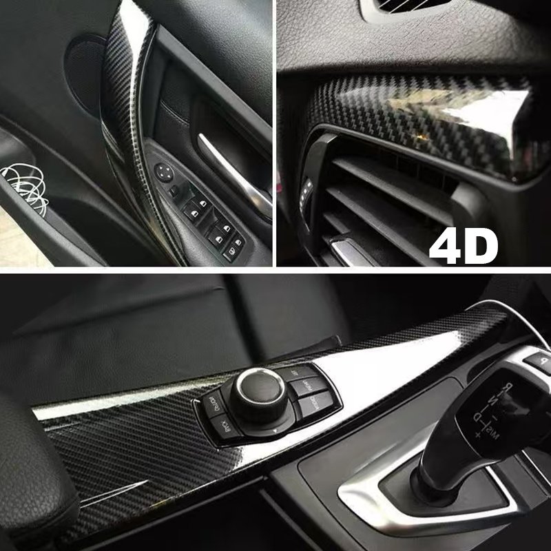 1.52m*1m Car PVC black 3D 4D 5D 6D carbon fiber color changing film waterproof and scratch-resistant full body film