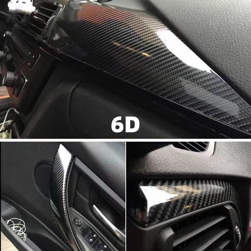 1.52m*1m Car PVC black 3D 4D 5D 6D carbon fiber color changing film waterproof and scratch-resistant full body film