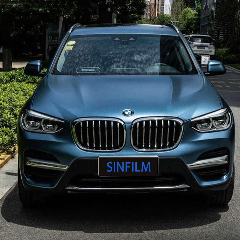 6.5mil 7.5mil PET Super Air Release and Stretchable Changing Car Body Paint Color Super Bright Metallic Removable Car Film