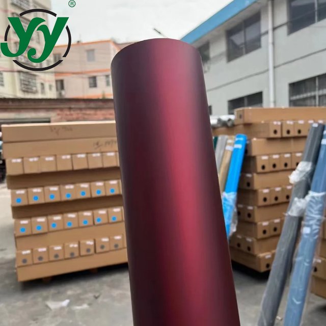 New Design PET Liner Low Tack Glue Romani Red Car Wrap Vinyl Full Roll 5ftx75ft Size