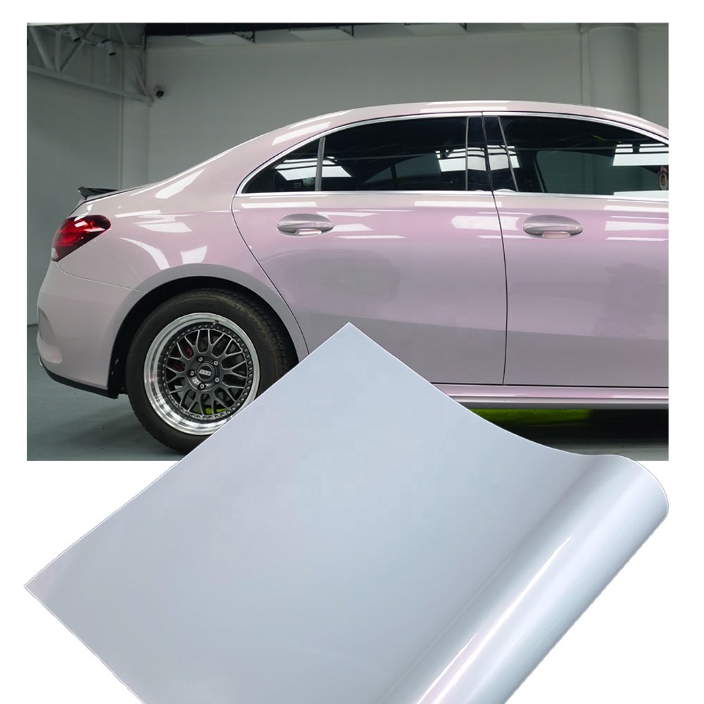 Color shift glitter vinil car wrap roll car wrapping vinyl film diamond satin matte pearl white vinyl car wrap for vehicle