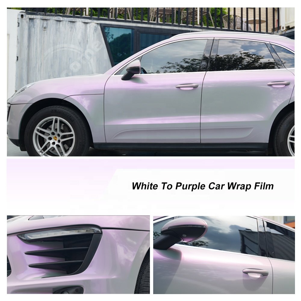 Color shift glitter vinil car wrap roll car wrapping vinyl film diamond satin matte pearl white vinyl car wrap for vehicle