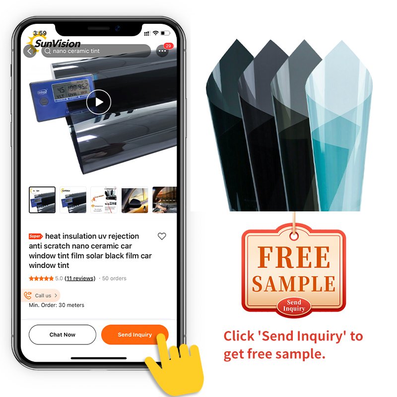 nano ceramic tint dark outside clear inside window tint film nano ceramic sun protection film for cars