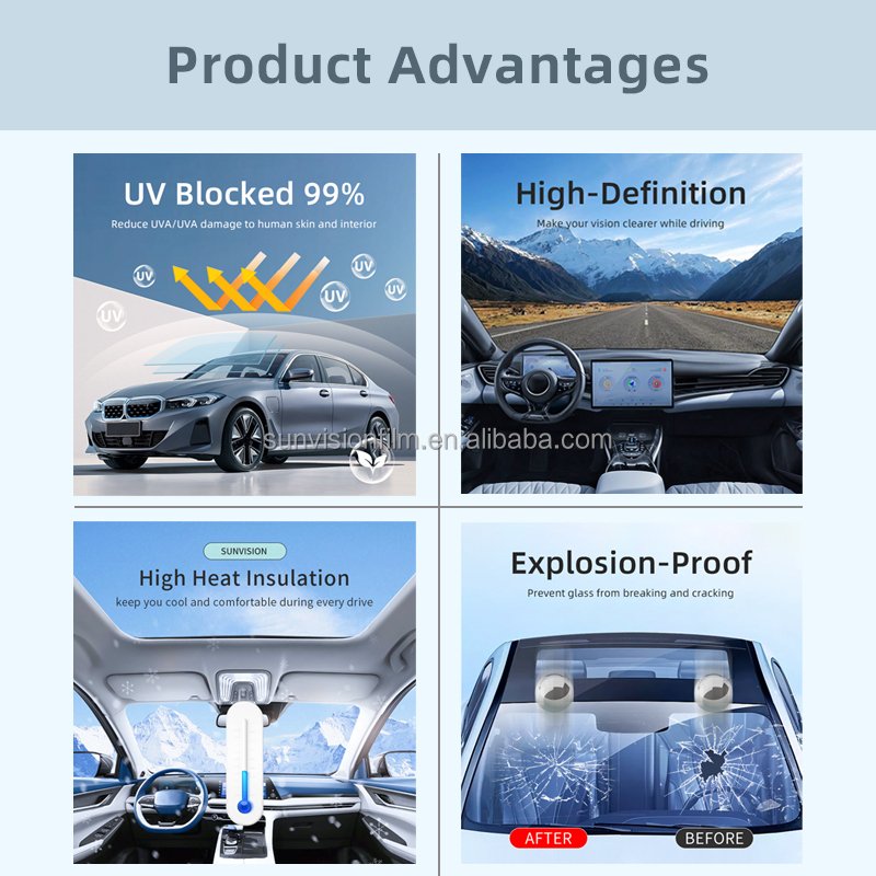 nano ceramic tint dark outside clear inside window tint film nano ceramic sun protection film for cars