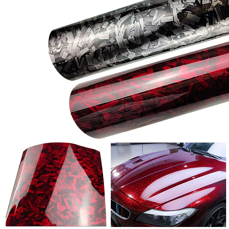 Factory price Glossy TPU Forged carbon fiber vinyl wrap car film tpu carbon fiber sticker PPF