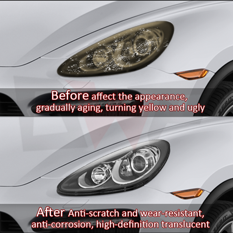 10 years warranty 30cm*15m USA quality dark black light black smoke black tpu headlight film wrapped in protective car film