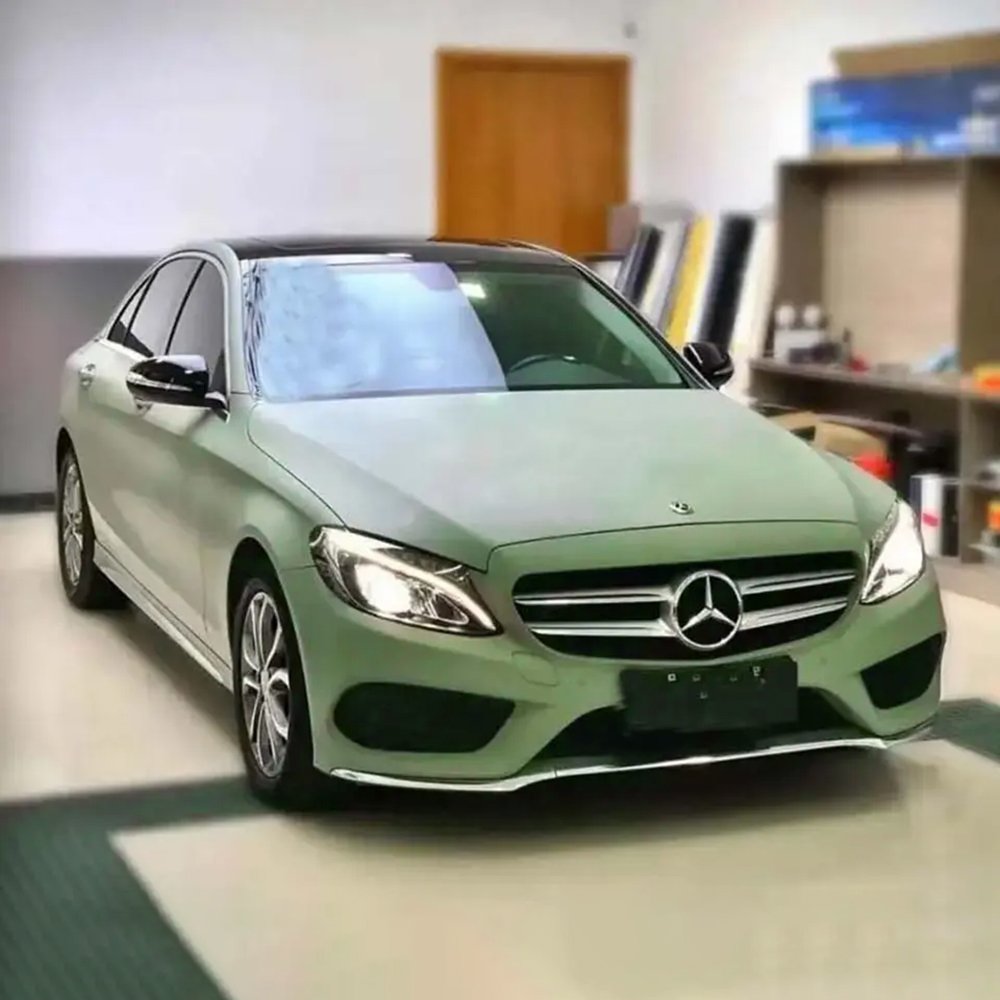 SUPER MATT LIME GREEN Quality Vinyl Wrap Car Film Covering with Air Bubble Free Initial Low Tack Glue 1.52*18M