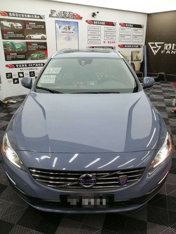 High quality 1.52*18M Wrap Vinyl Car Film PET Cement Grey Crystal Vehicle Wrapped Film