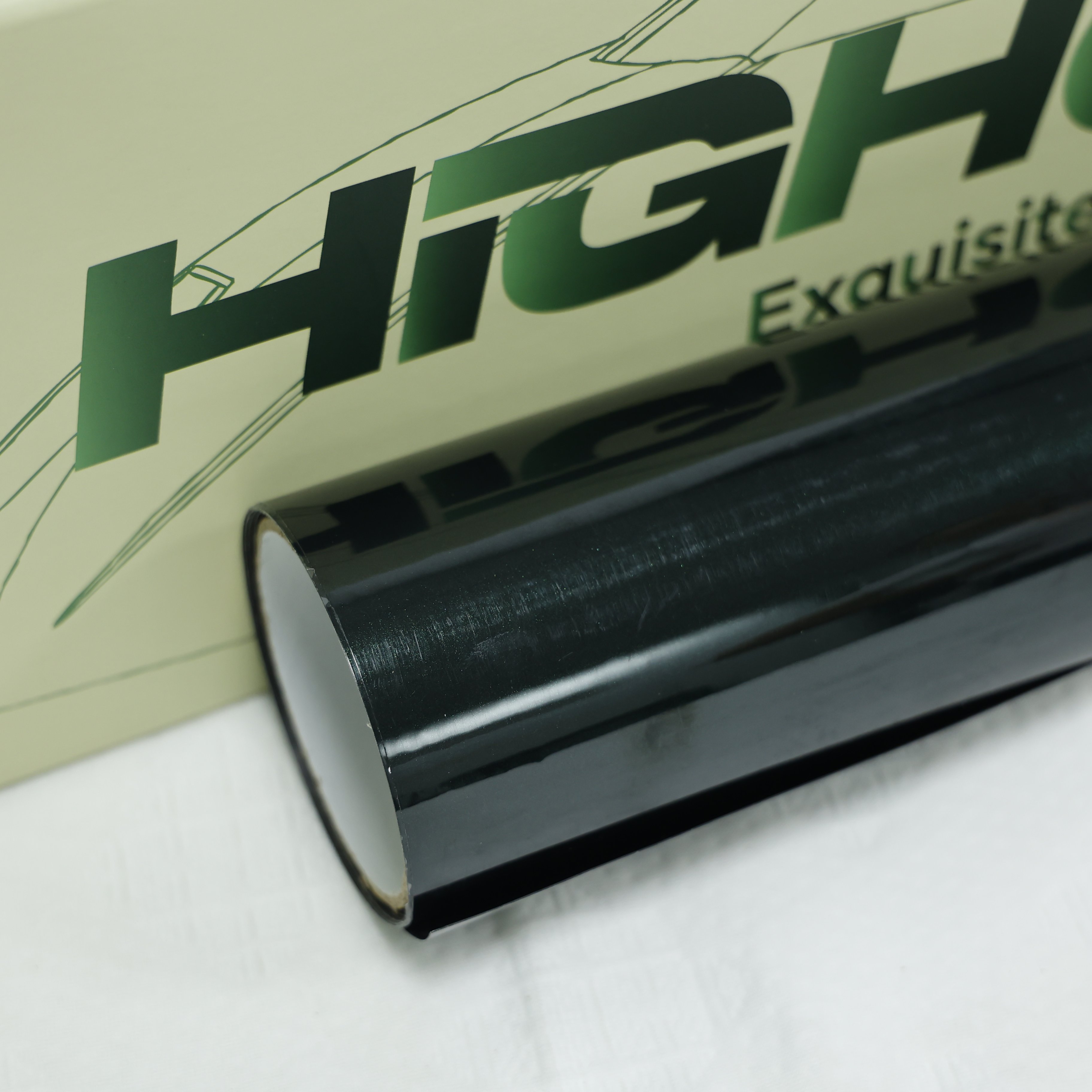 Self-healing High Gloss HIGHCOOL Anti Scratches PVC Car Wrap Film grandmother stone green Full Tint Color Changing Car Film