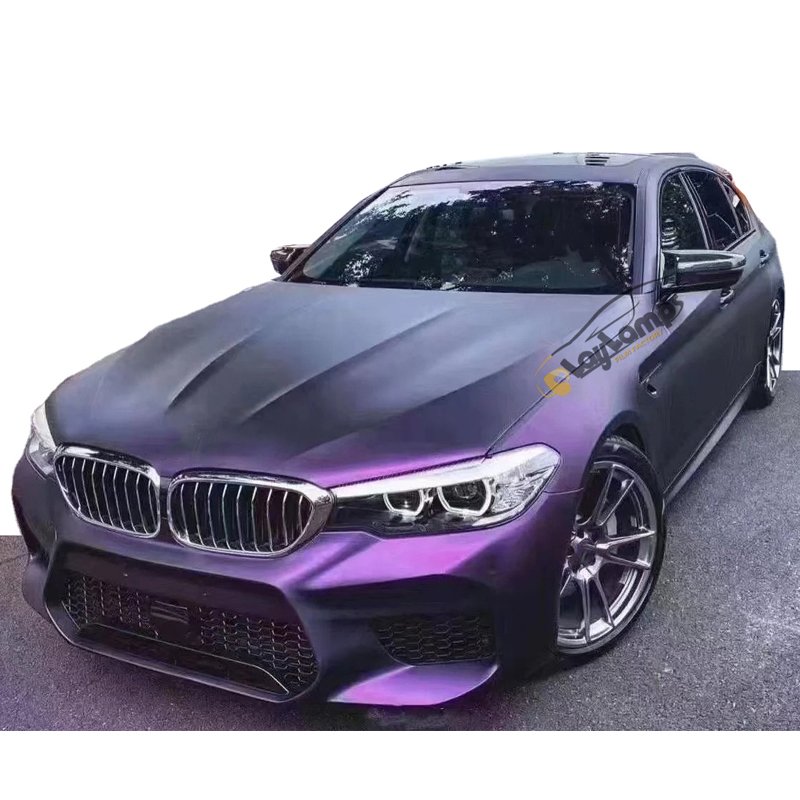 Automotive Custom Vinyl Wrap Printing Color Change Film Super Matte Metal Black Purple For Car Body